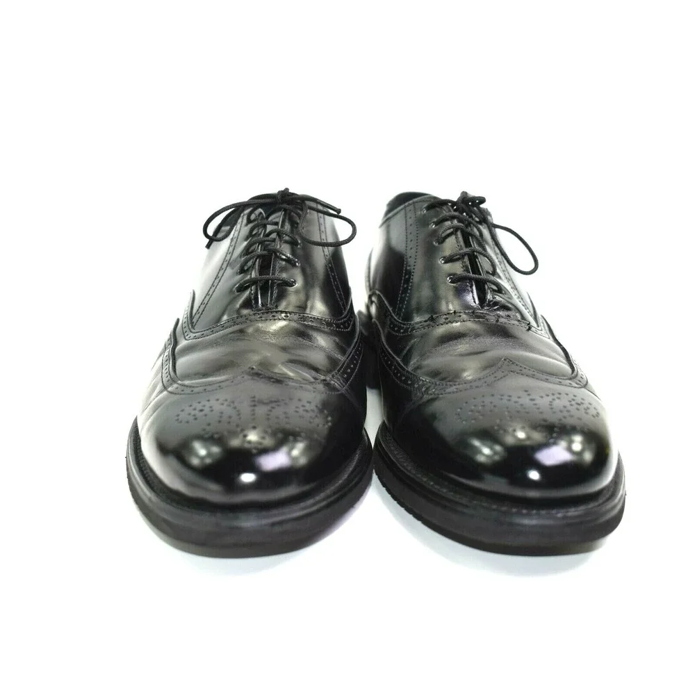 ET Wright Men's Black Dress Brogue Leather Shoes Wing Tip Oxford Size 11.5‎ B